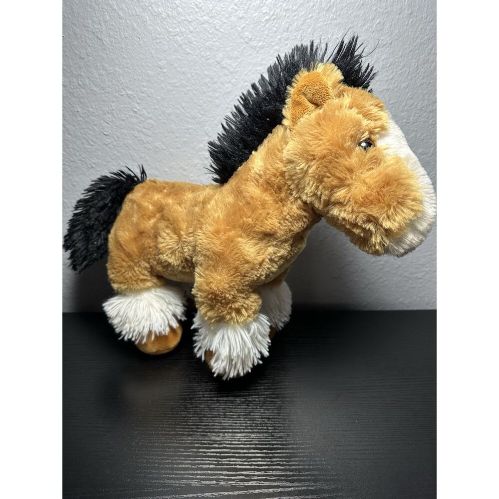 Dan Dee Clydesdale Horse Plush Collectors Choice Stuffed Toy Brown White 14"